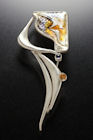 Sterling silver Brooch or Pendant or Slide 